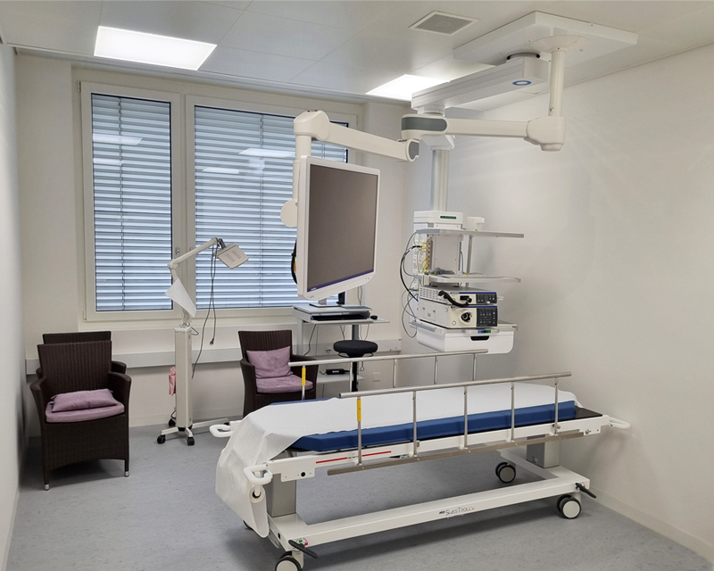 Single Overhead Suspension System for Endoscopic Applications