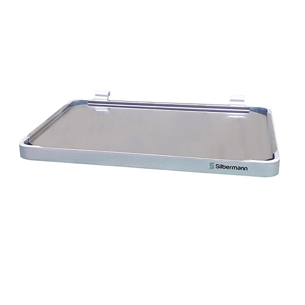 stainless steel medical tray front view